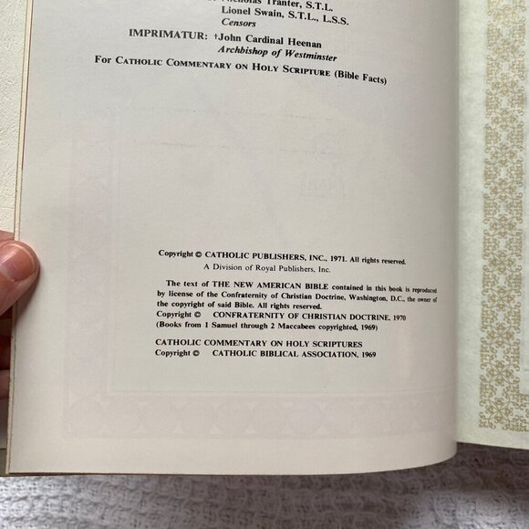 1971 Holy Bible Keepsake Family Edition Large Hardcover - Picture 5 of 9